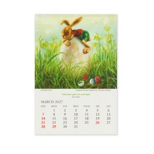 2027 Calendar Square Canvas March