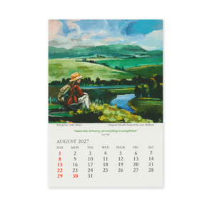 2027 Calendar Square Canvas Aug
