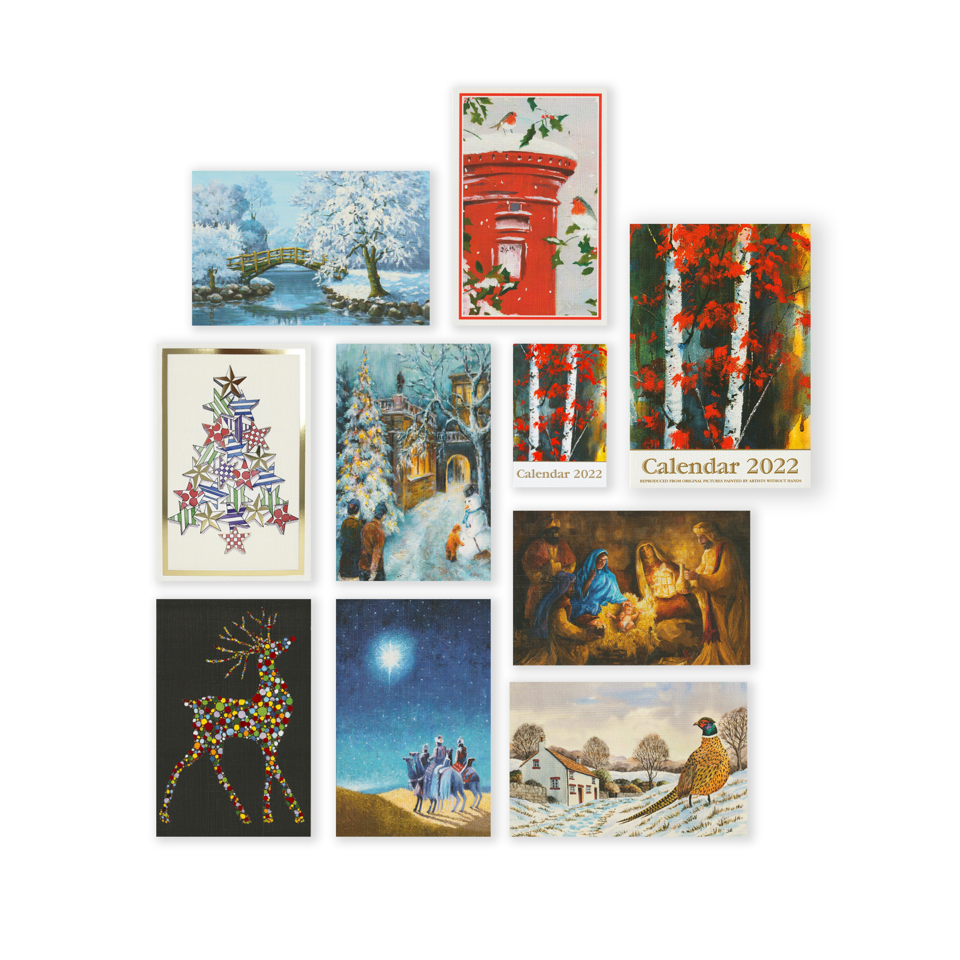 2021 Set 8 Christmas Cards 2 Calendars