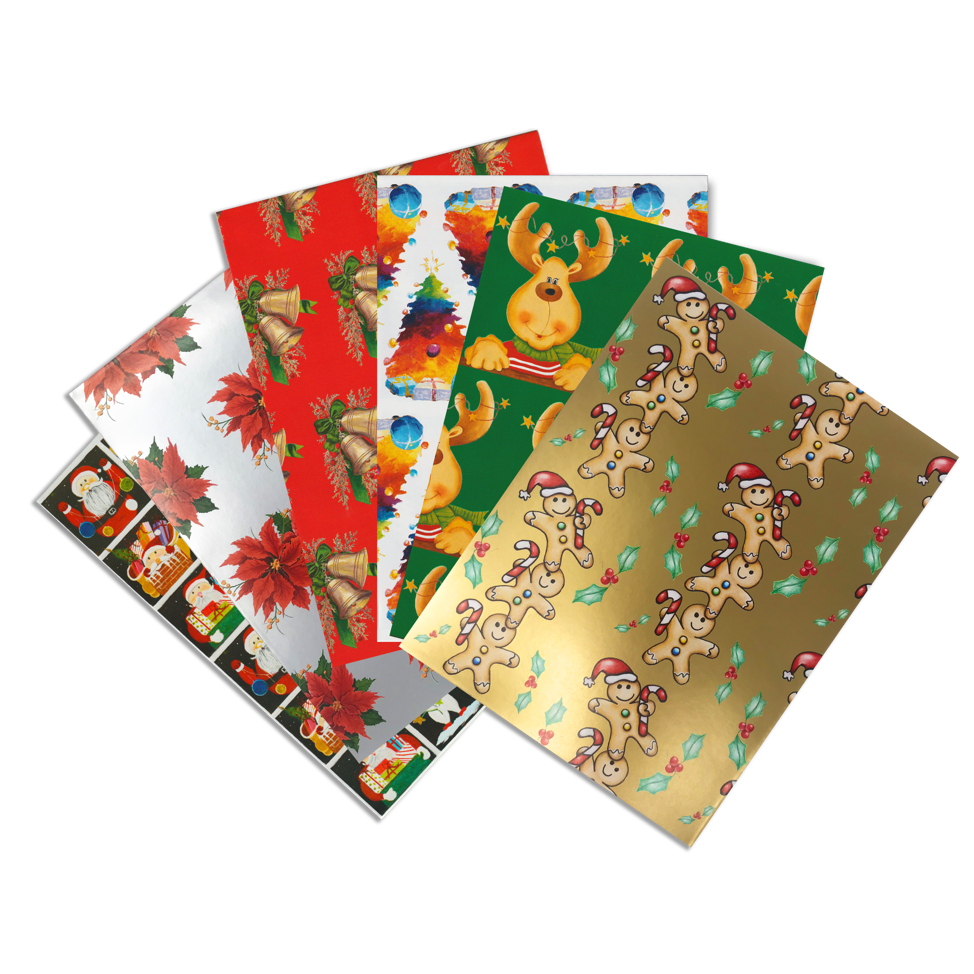 2024 Square Canvas Christmas Gift Wrap Fan Opt1