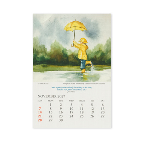 2027 Calendar Square Canvas Nov