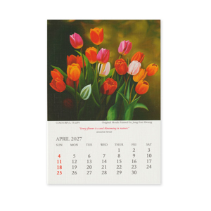 2027 Calendar Square Canvas April