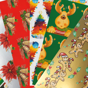 2024 Square Canvas Christmas Gift Wrap Fan Opt2