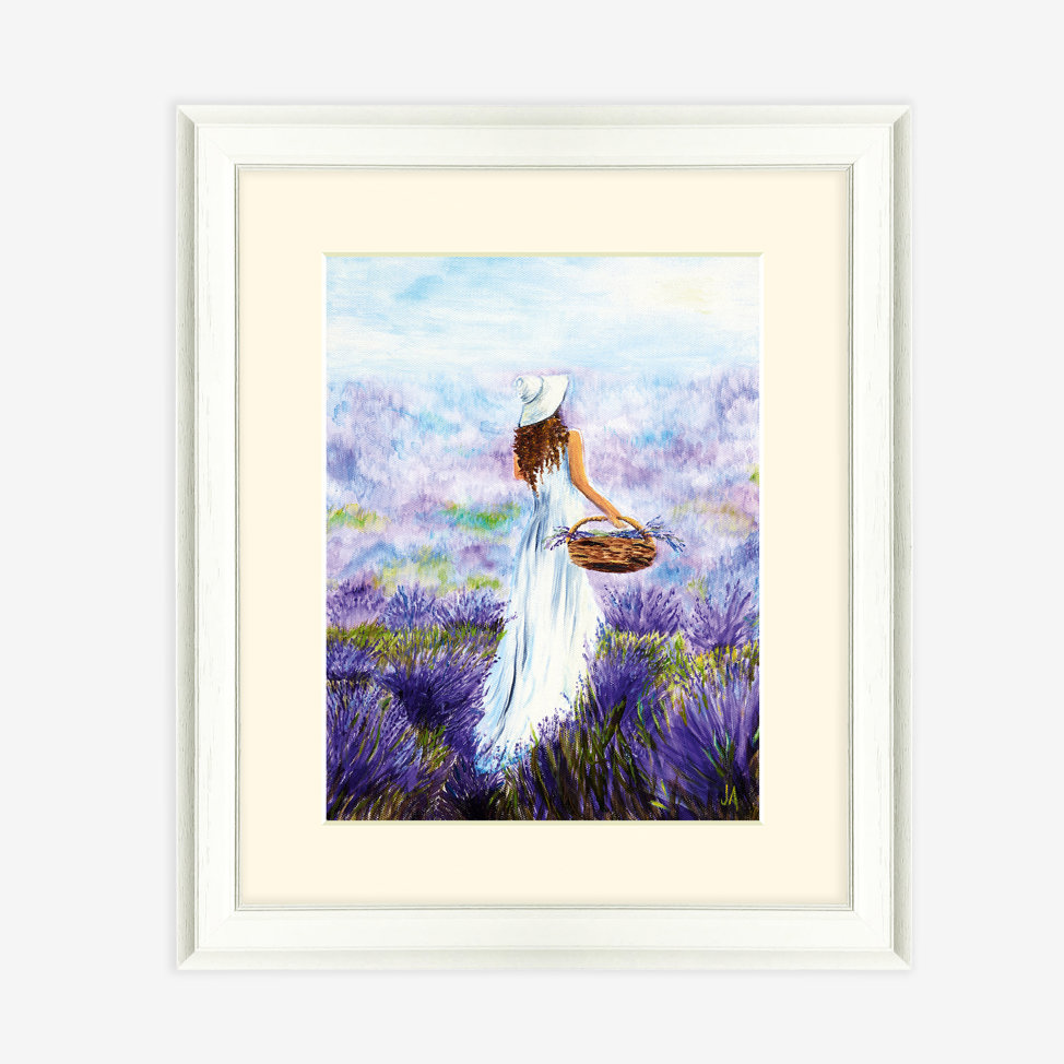 Art Print Framed Field Lavender 2501