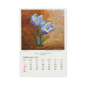 2027 Calendar Square Canvas Feb