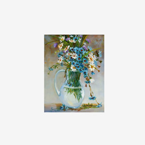 Art Print Unframed Vase Daisies 2504