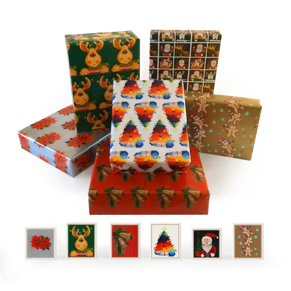2024 Square Canvas Christmas Gift Wrap
