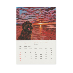 2027 Calendar Square Canvas Oct