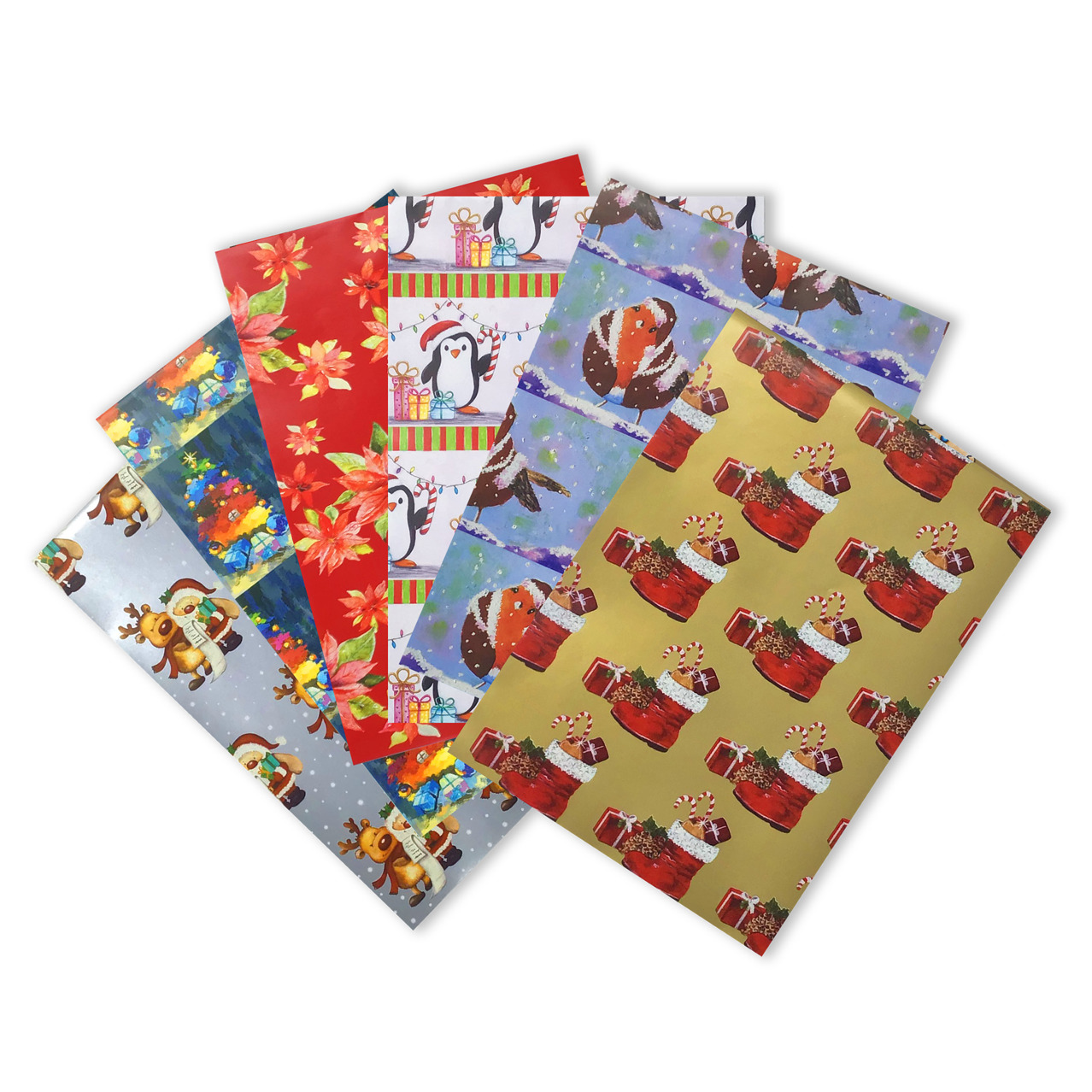 2025 Square Canvas Christmas Gift Wrap Fan